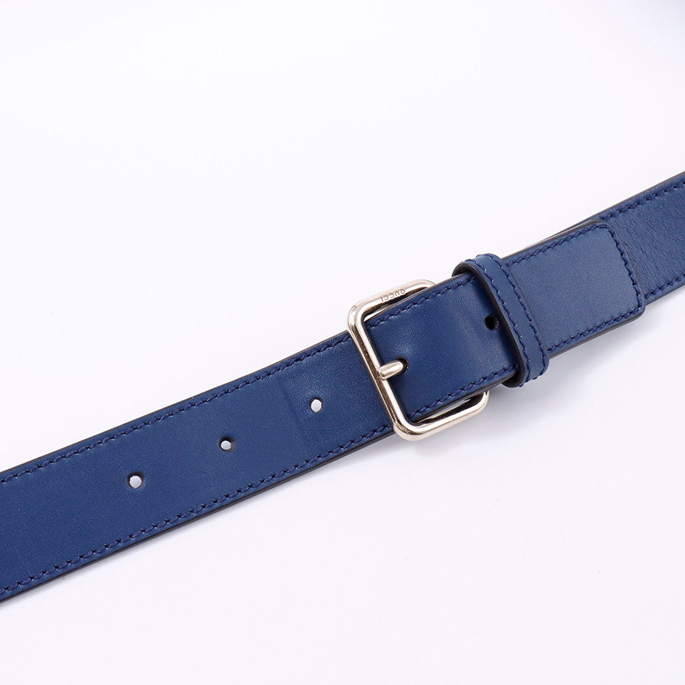 GUCCI ディアマンテ ショルダーバッグ ブルー 201448 Leather