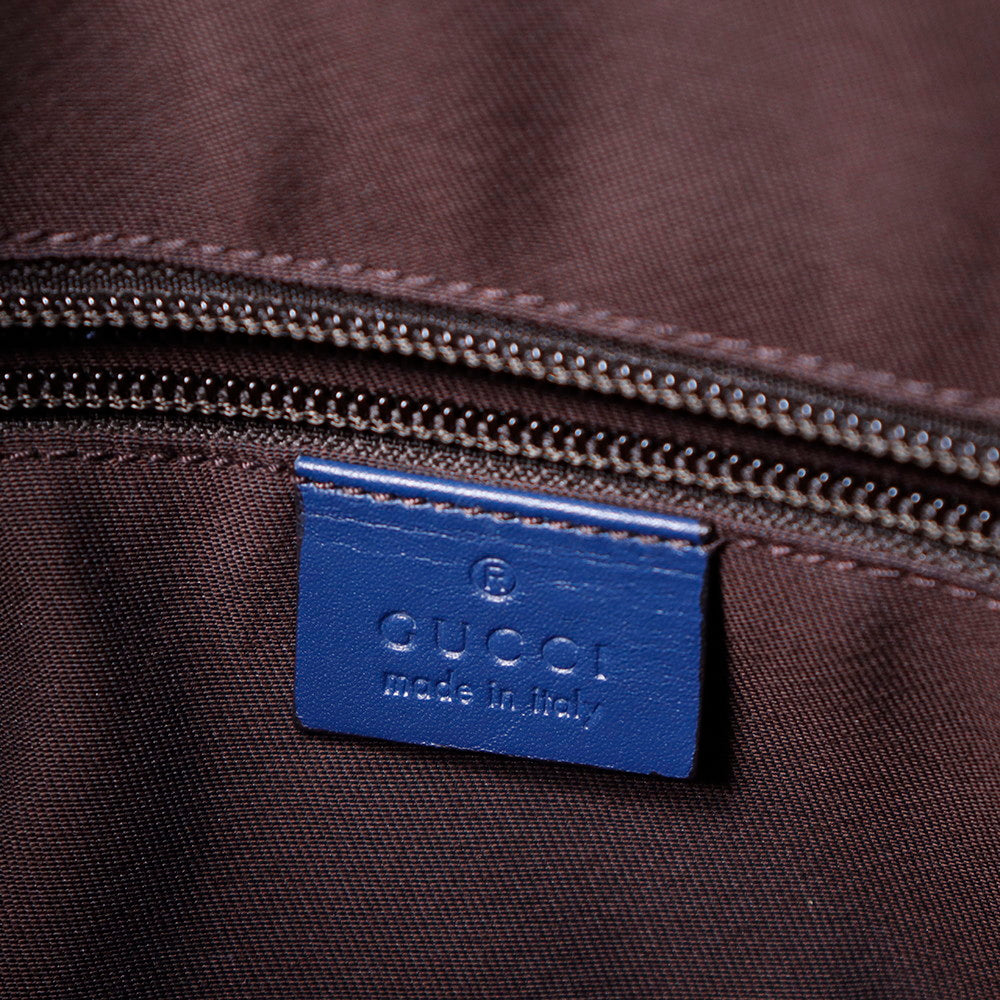 GUCCI　ショルダーバッグ　紺色　キャンバス　皮革 GUCCI（ショルダーバッグ ・ ブルー・ネイビー/青色系）のフリマ