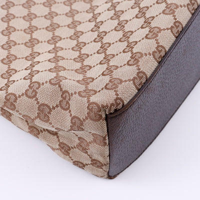 GUCCI GGキャンバス シェリーライン トートバッグ ベージュ/ブラウン 131233 Canvas