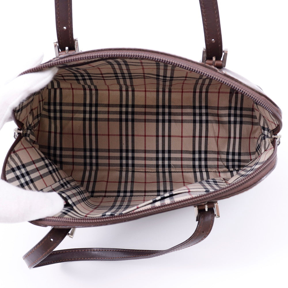 BURBERRY ハンドバッグ ブラウン Leather