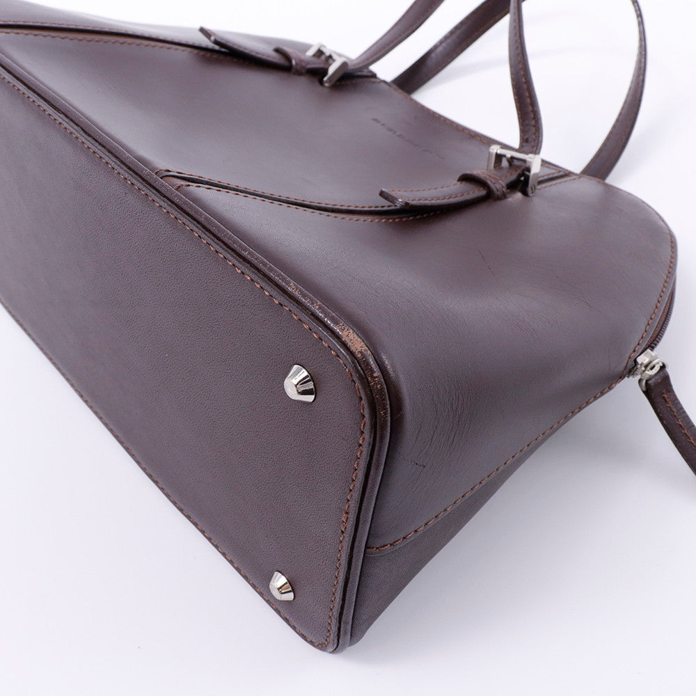 BURBERRY ハンドバッグ ブラウン Leather