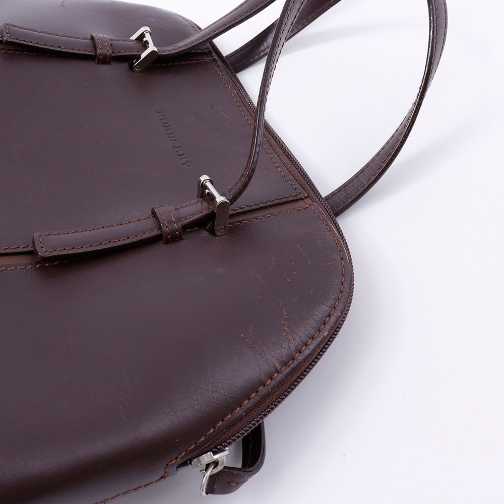 BURBERRY ハンドバッグ ブラウン Leather
