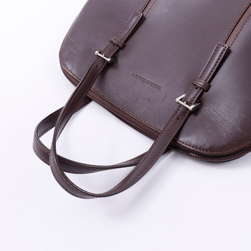 BURBERRY ハンドバッグ ブラウン Leather