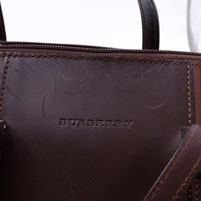 BURBERRY ハンドバッグ ブラウン Leather