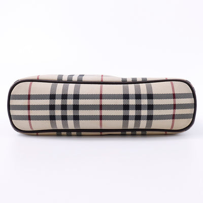 BURBERRY ノバチェック ハンドバッグ ベージュ/ブラウン Canvas Leather
