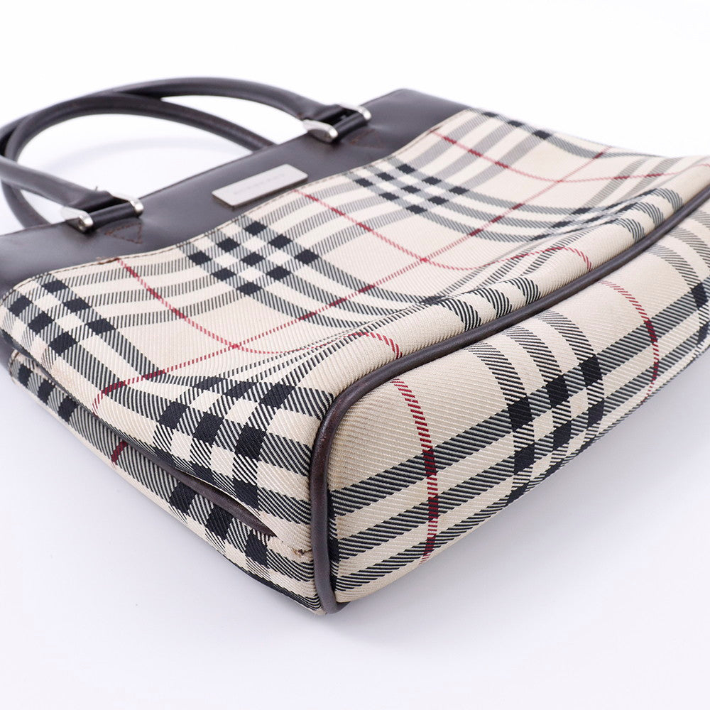 BURBERRY ノバチェック ハンドバッグ ベージュ/ブラウン Canvas Leather