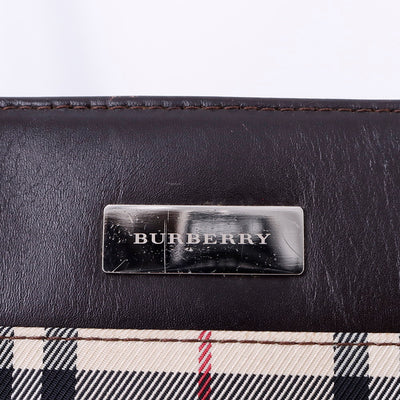 BURBERRY ノバチェック ハンドバッグ ベージュ/ブラウン Canvas Leather