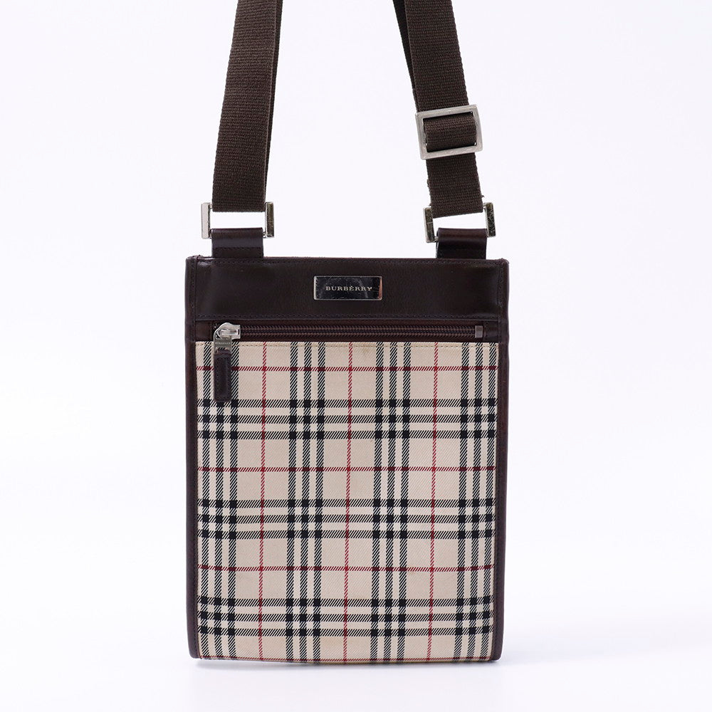 BURBERRY ノバチェック ショルダーバッグ ベージュ/ブラウン Canvas Leather