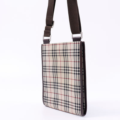 BURBERRY ノバチェック ショルダーバッグ ベージュ/ブラウン Canvas Leather