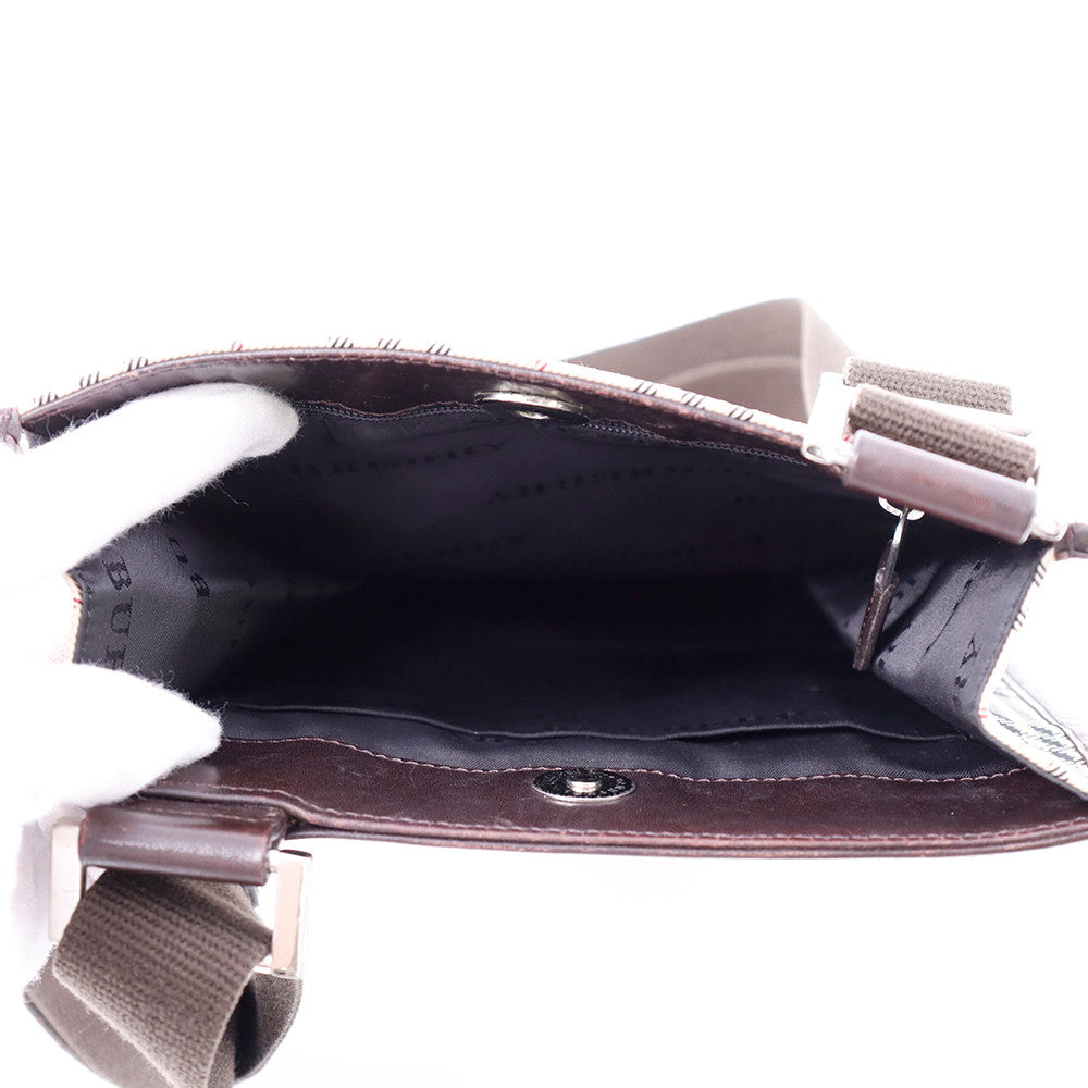 BURBERRY ノバチェック ショルダーバッグ ベージュ/ブラウン Canvas Leather