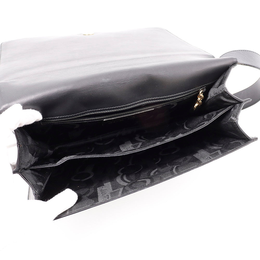 Ferragamo ワンショルダー 黒 Leather