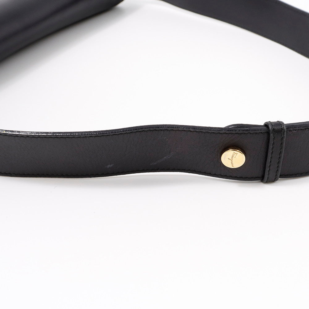 Ferragamo ワンショルダー 黒 Leather