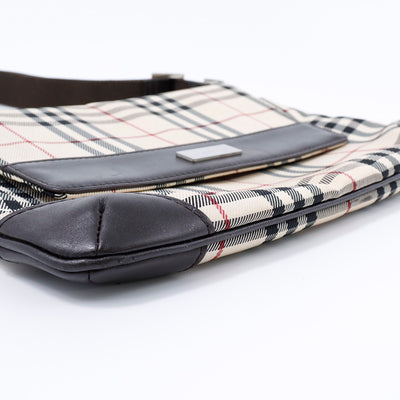 BURBERRY ノバチェック ショルダー ベージュ/ダークブラウン Canvas Leather