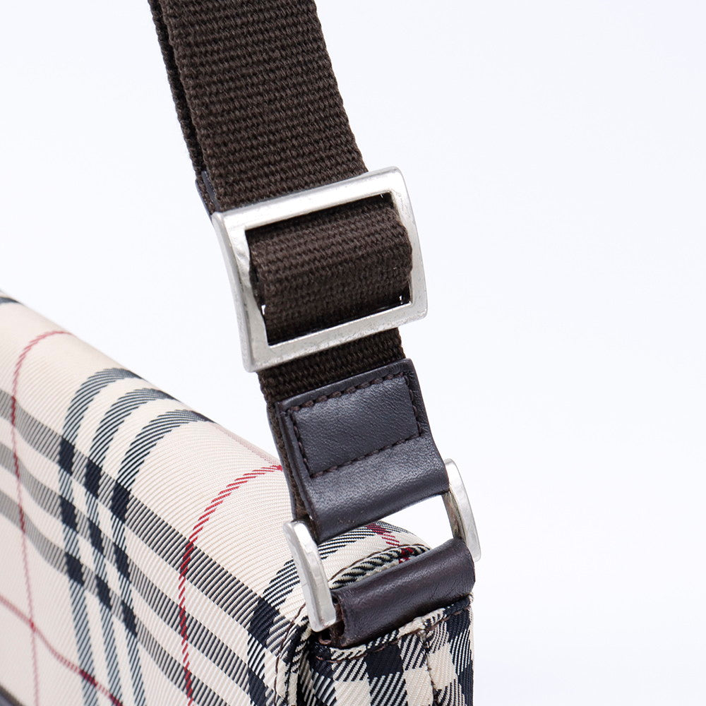 BURBERRY ノバチェック ショルダー ベージュ/ダークブラウン Canvas Leather