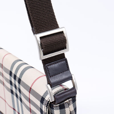 BURBERRY ノバチェック ショルダー ベージュ/ダークブラウン Canvas Leather