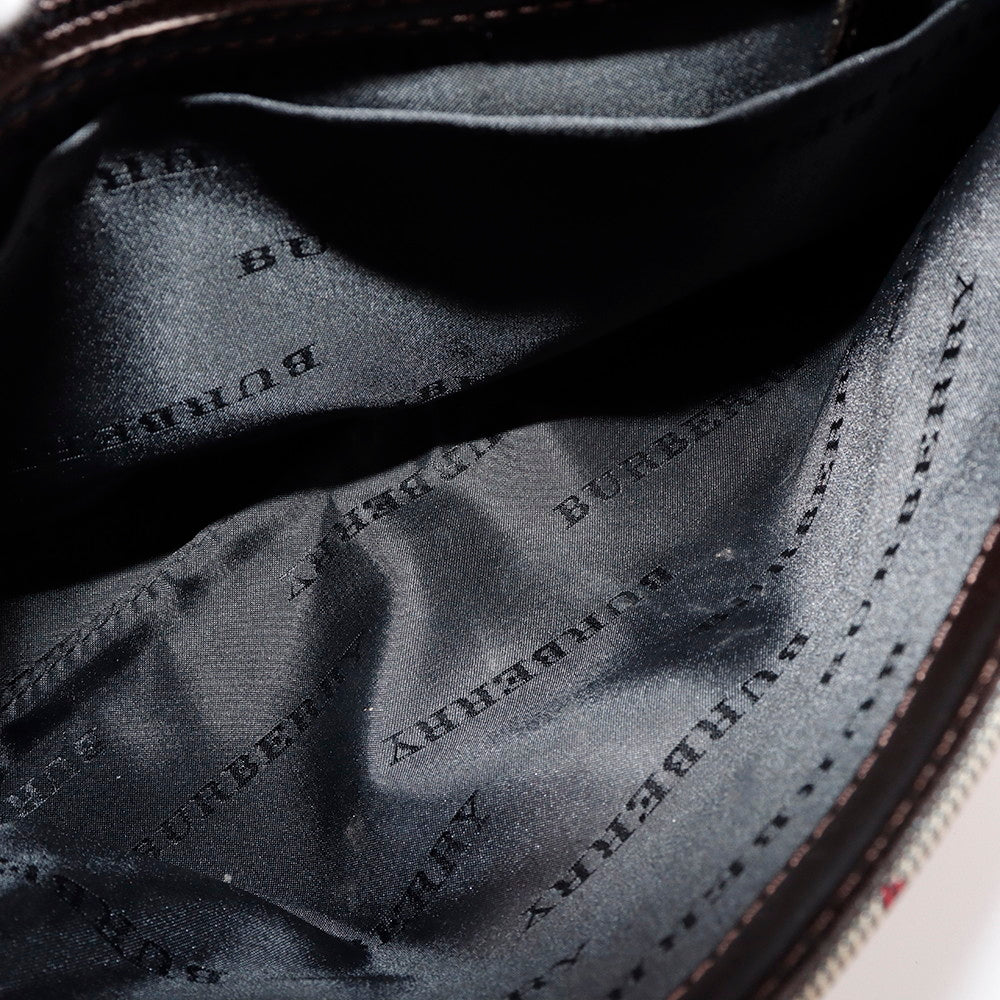 BURBERRY ノバチェック ショルダー ベージュ/ダークブラウン Canvas Leather