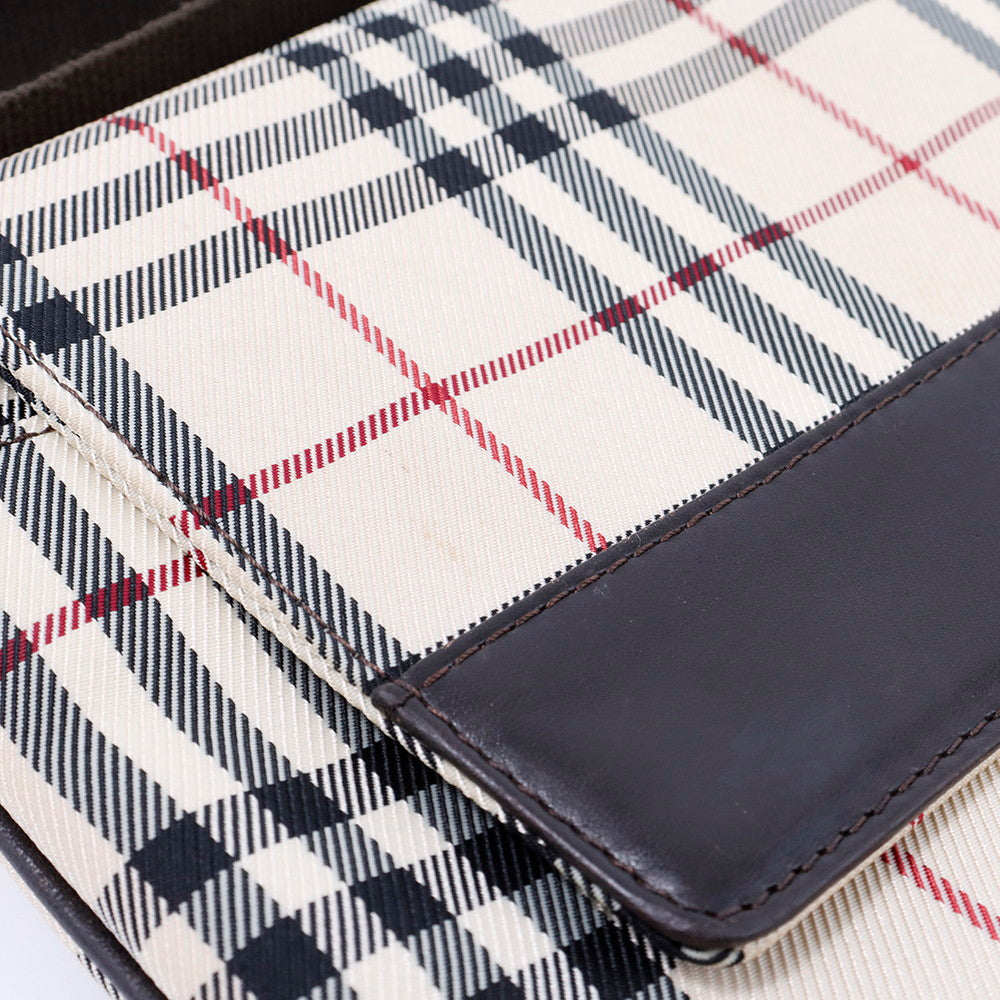 BURBERRY ノバチェック ショルダー ベージュ/ダークブラウン Canvas Leather