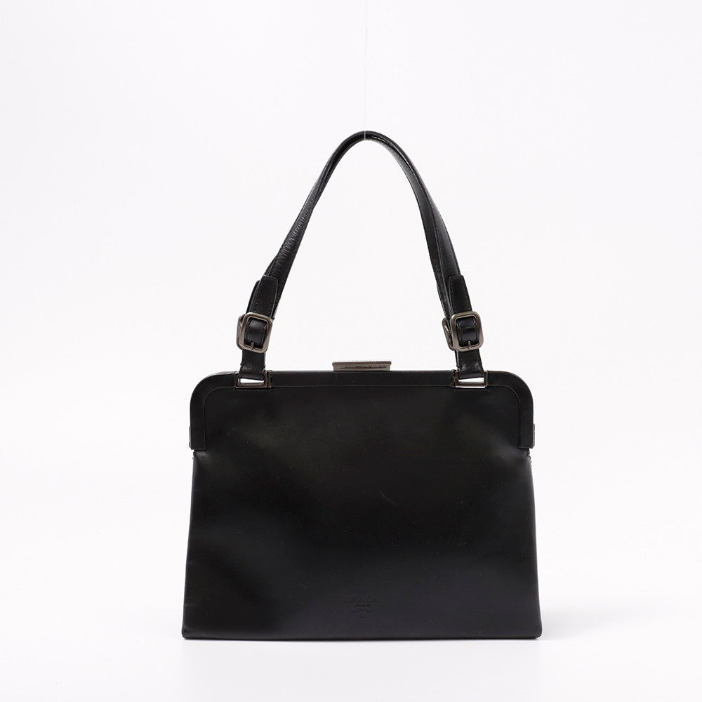 PRADA がま口 ハンドバッグ 黒 B7711 Leather – VALTIQUE VINTAGE TOKYO
