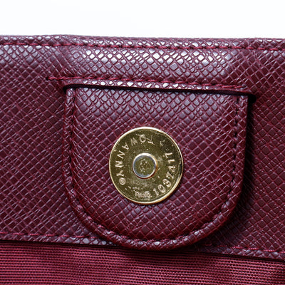 BURBERRY ハンドバッグ ボルドー/ベージュ Canvas Leather