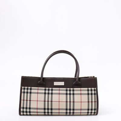 BURBERRY トートバッグ ベージュ Canvas Leather