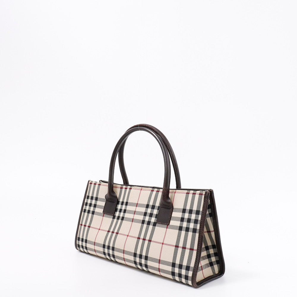 BURBERRY トートバッグ ベージュ Canvas Leather