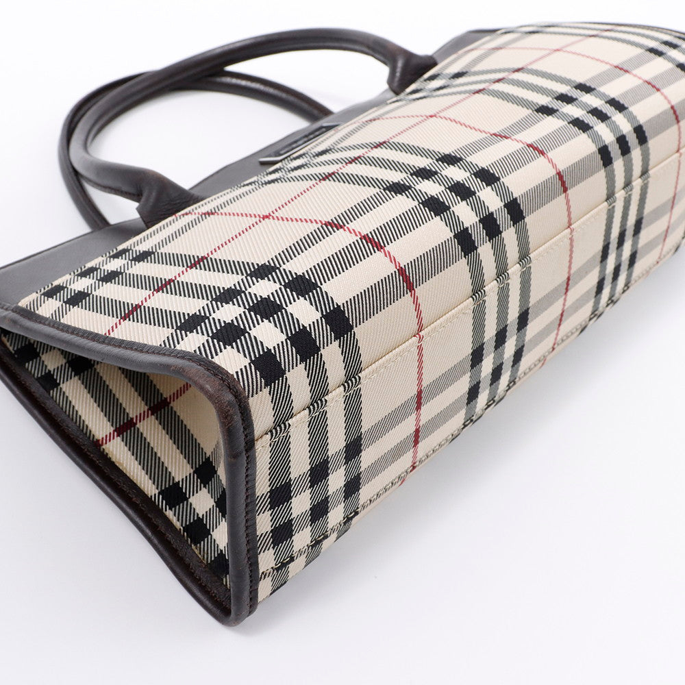 BURBERRY トートバッグ ベージュ Canvas Leather