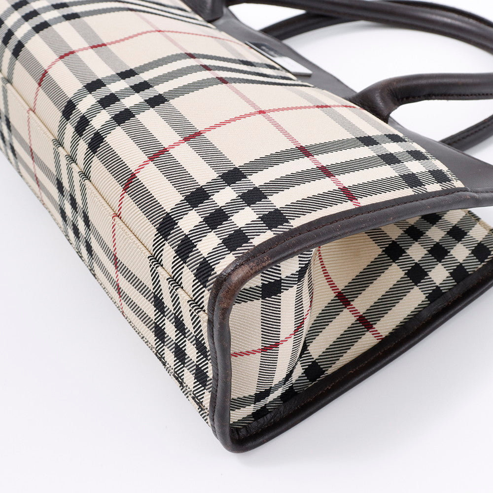 BURBERRY トートバッグ ベージュ Canvas Leather