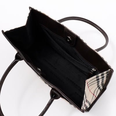 BURBERRY トートバッグ ベージュ Canvas Leather