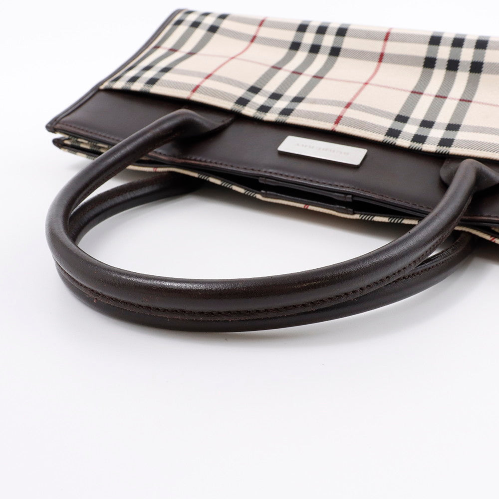 BURBERRY トートバッグ ベージュ Canvas Leather
