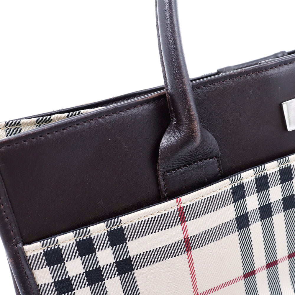 BURBERRY トートバッグ ベージュ Canvas Leather