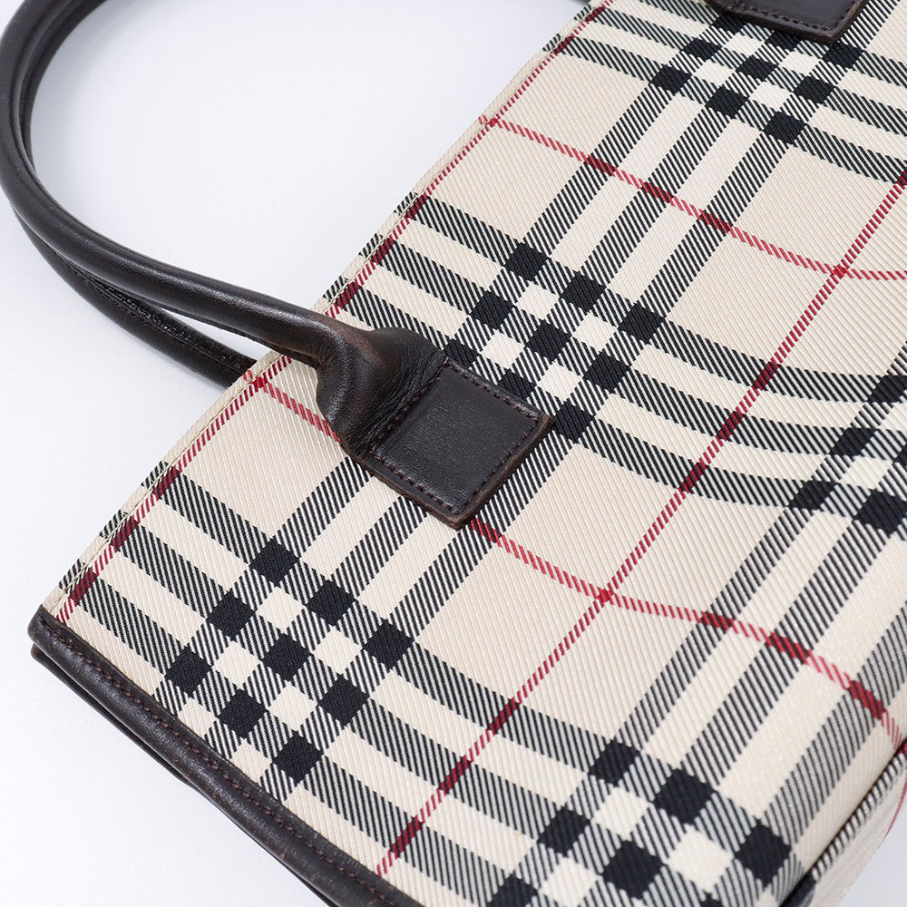 BURBERRY トートバッグ ベージュ Canvas Leather