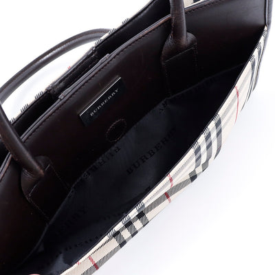 BURBERRY トートバッグ ベージュ Canvas Leather