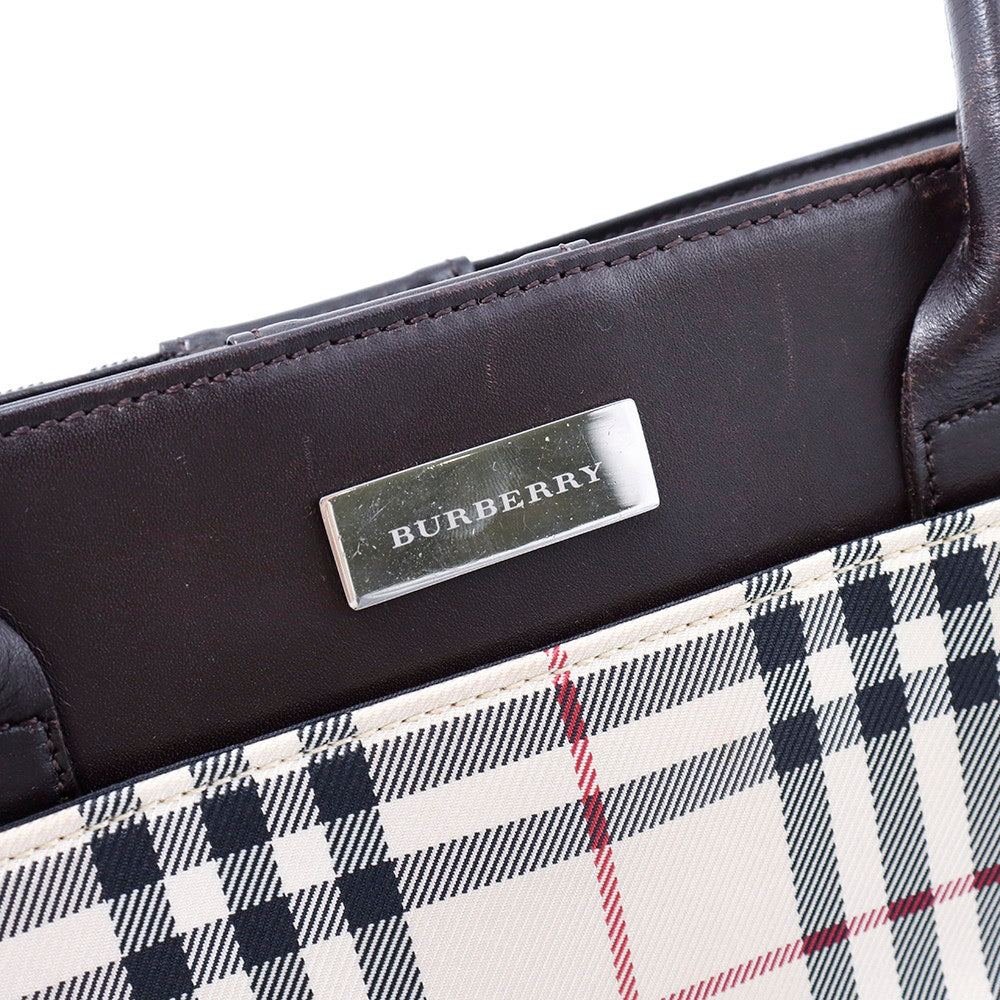BURBERRY トートバッグ ベージュ Canvas Leather