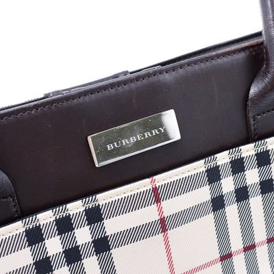 BURBERRY トートバッグ ベージュ Canvas Leather