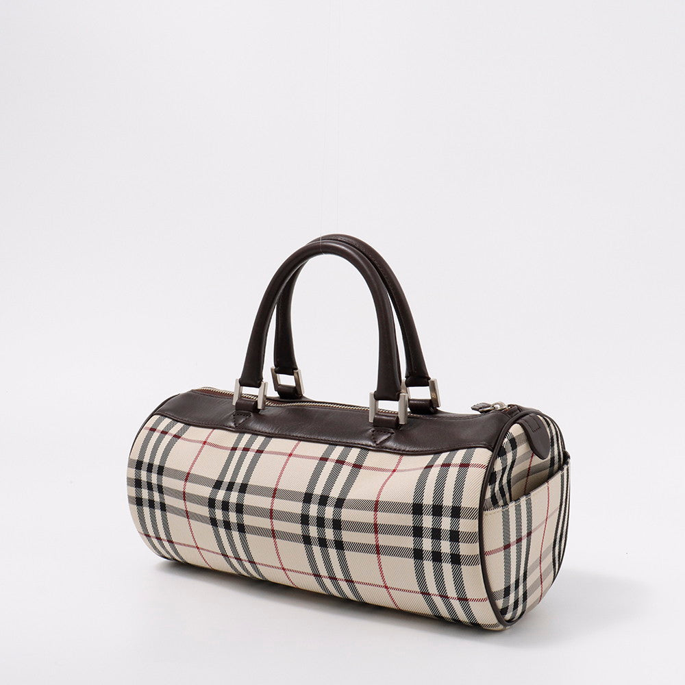 BURBERRY ボストンバッグ ベージュ/ブラウン Canvas Leather