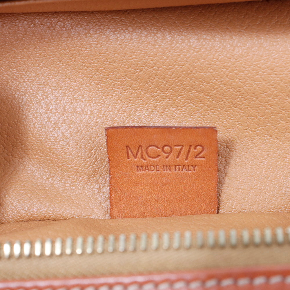 CELINE マカダム柄 バニティバッグ ブラウン PVC Leather