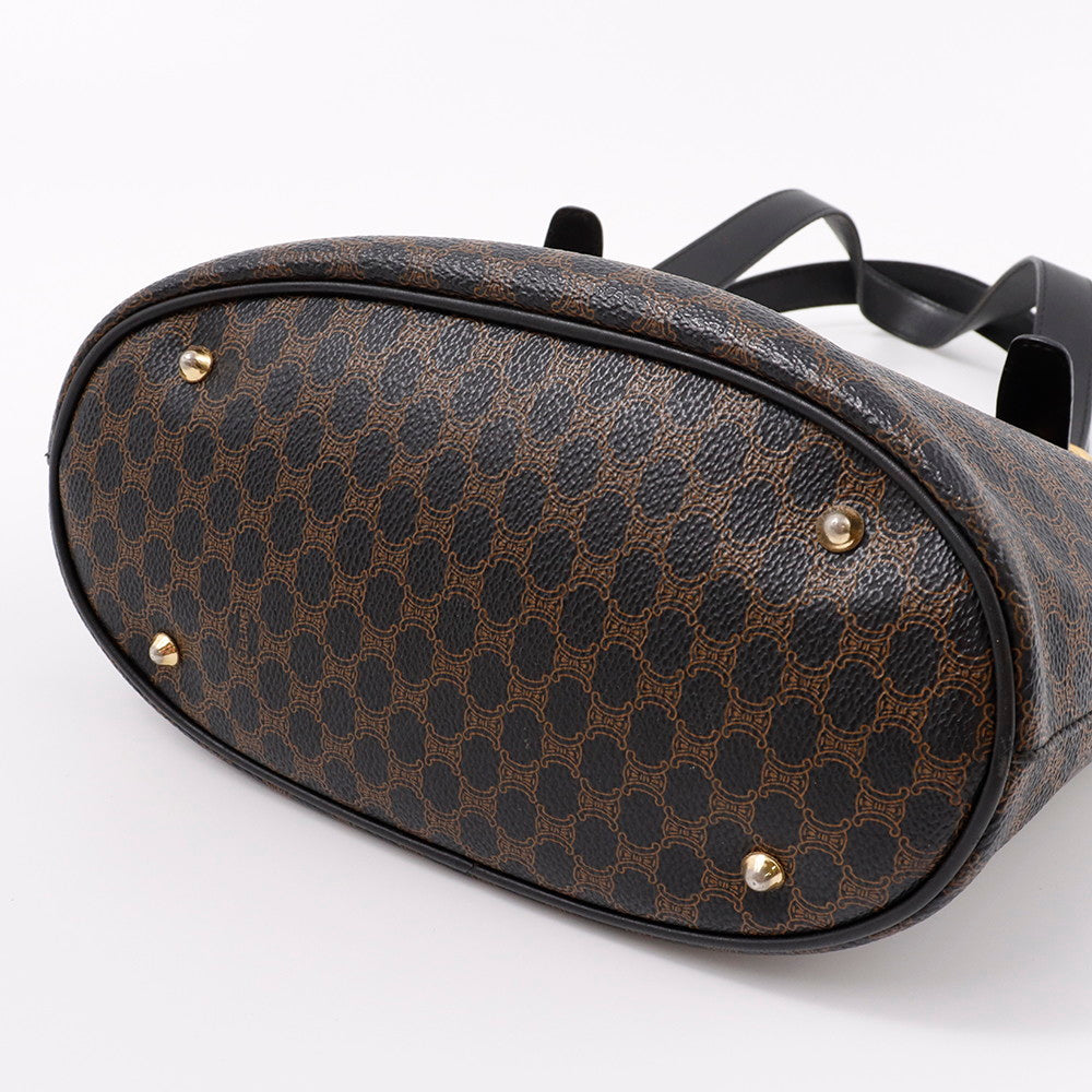 CELINE マカダム柄 CELINE マカダム柄 トート ブラウン/黒 PVC Leather – VALTIQUE