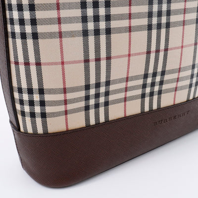 BURBERRY ノバチェック ショルダーバッグ ベージュ/ブラウン Canvas Leather