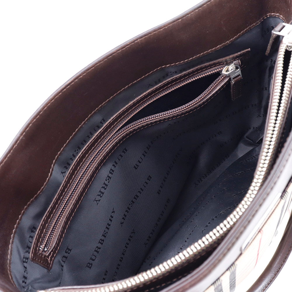 BURBERRY ノバチェック トート ベージュ/ブラウン Canvas Leather