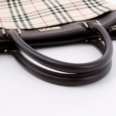 BURBERRY ノバチェック トート ベージュ/ブラウン Canvas Leather