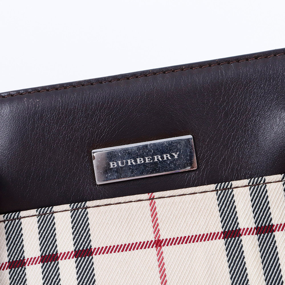 BURBERRY ノバチェック トート ベージュ/ブラウン Canvas Leather