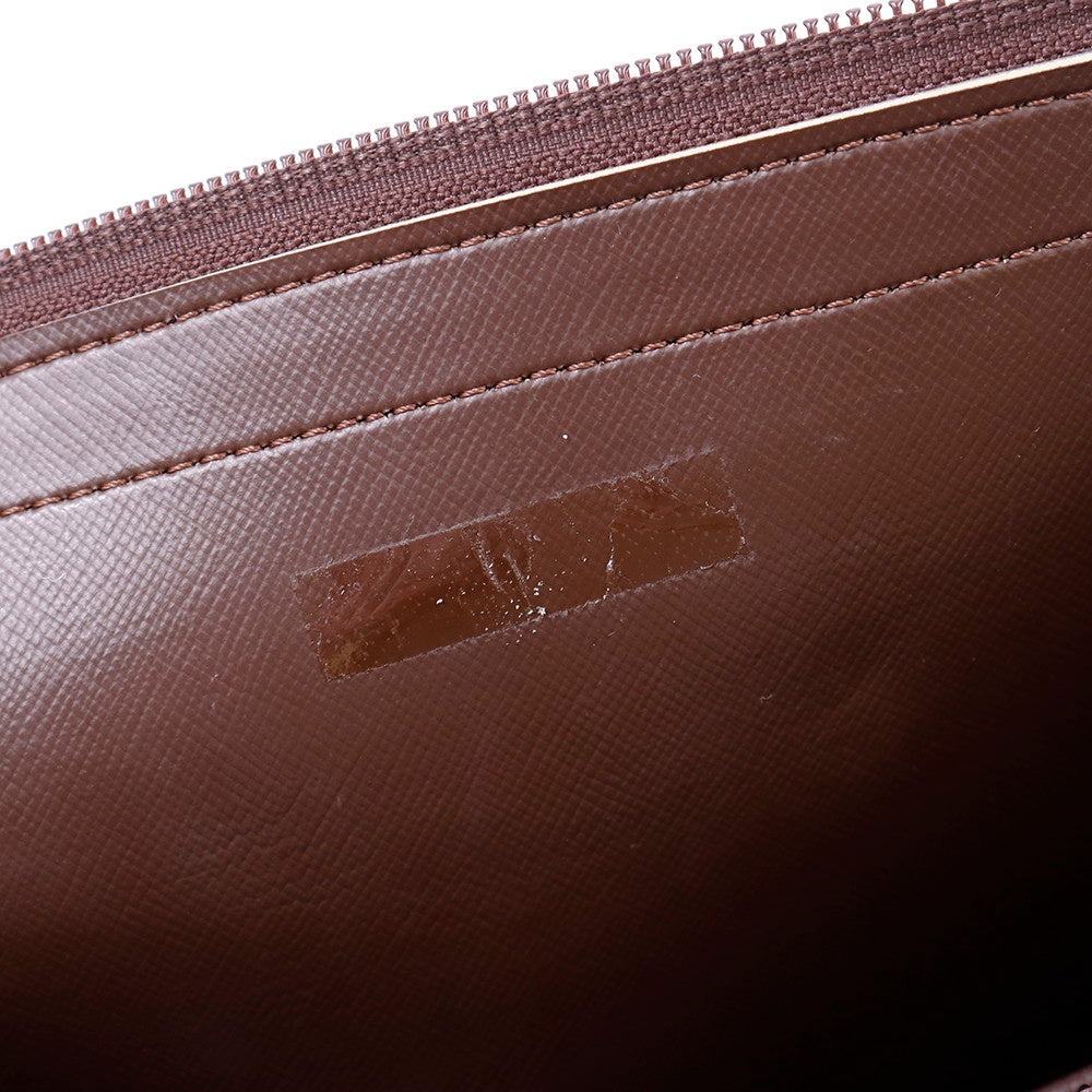 BURBERRY チェック柄 ボストンバッグ カーキ/ブラウン Canvas Leather