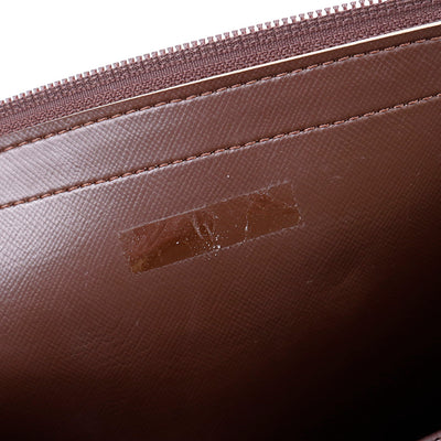 BURBERRY チェック柄 ボストンバッグ カーキ/ブラウン Canvas Leather