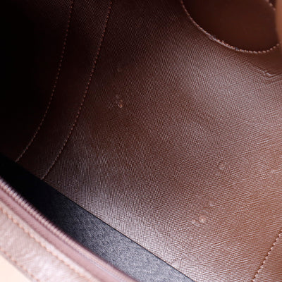 BURBERRY チェック柄 ボストンバッグ カーキ/ブラウン Canvas Leather