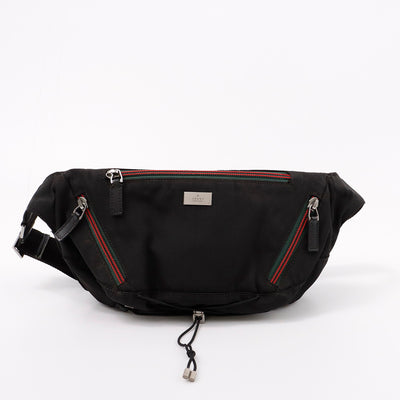 GUCCI シェリーライン ボディバッグ 黒 122350 Nylon