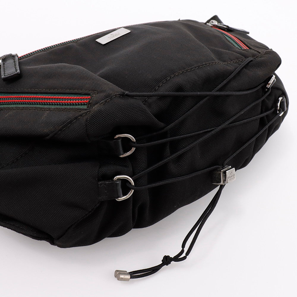 GUCCI シェリーライン ボディバッグ 黒 122350 Nylon