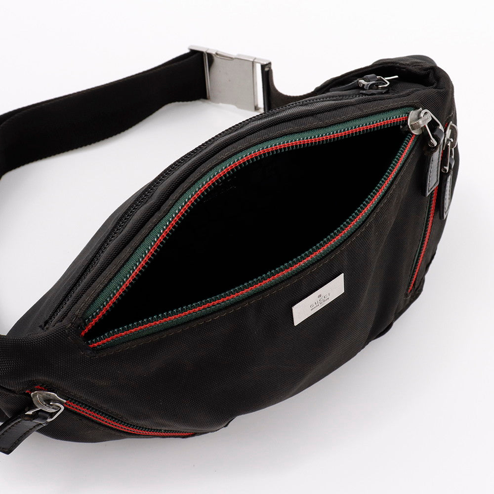 GUCCI シェリーライン ボディバッグ 黒 122350 Nylon