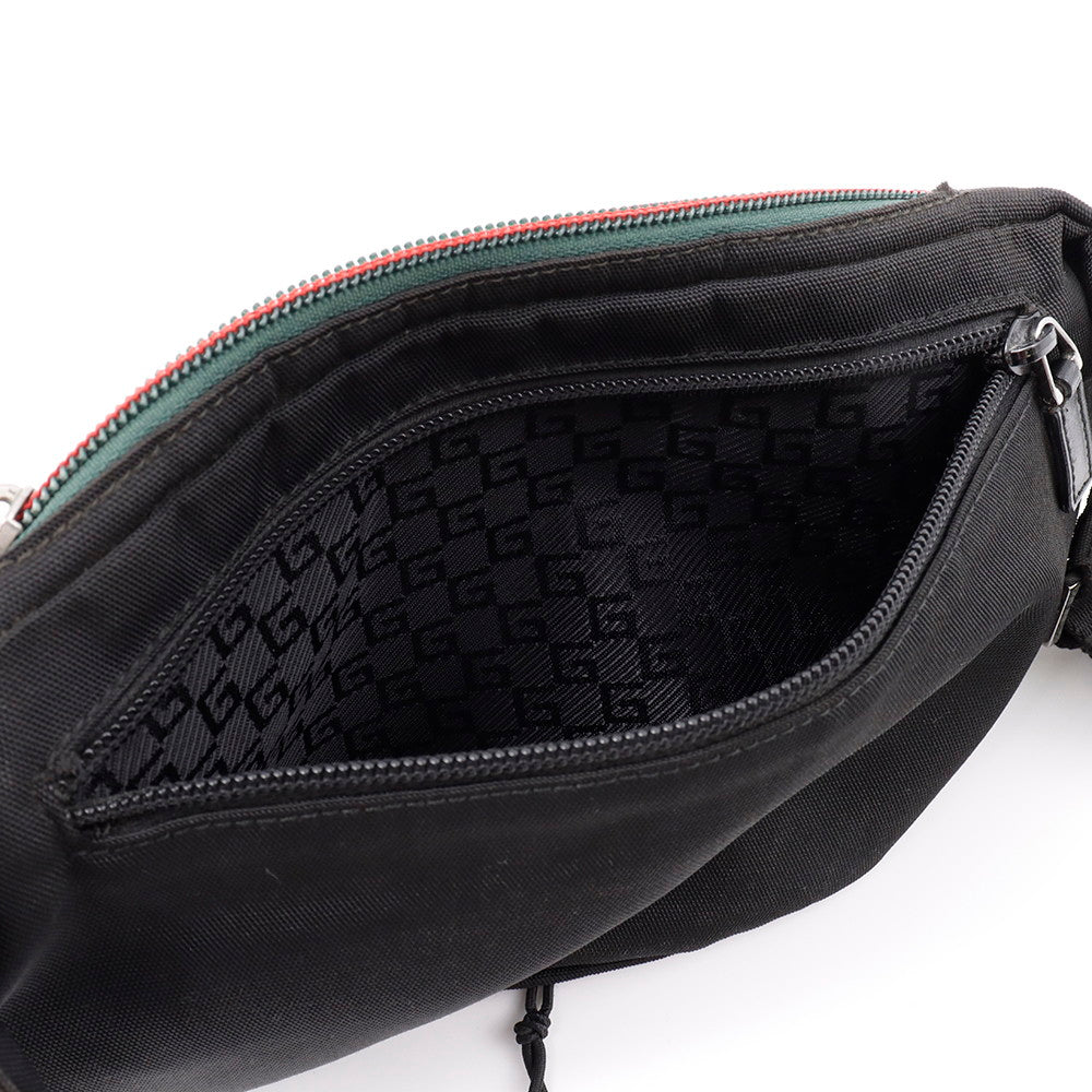 GUCCI シェリーライン ボディバッグ 黒 122350 Nylon