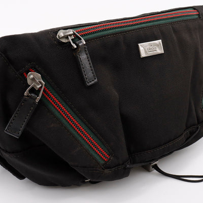 GUCCI シェリーライン ボディバッグ 黒 122350 Nylon