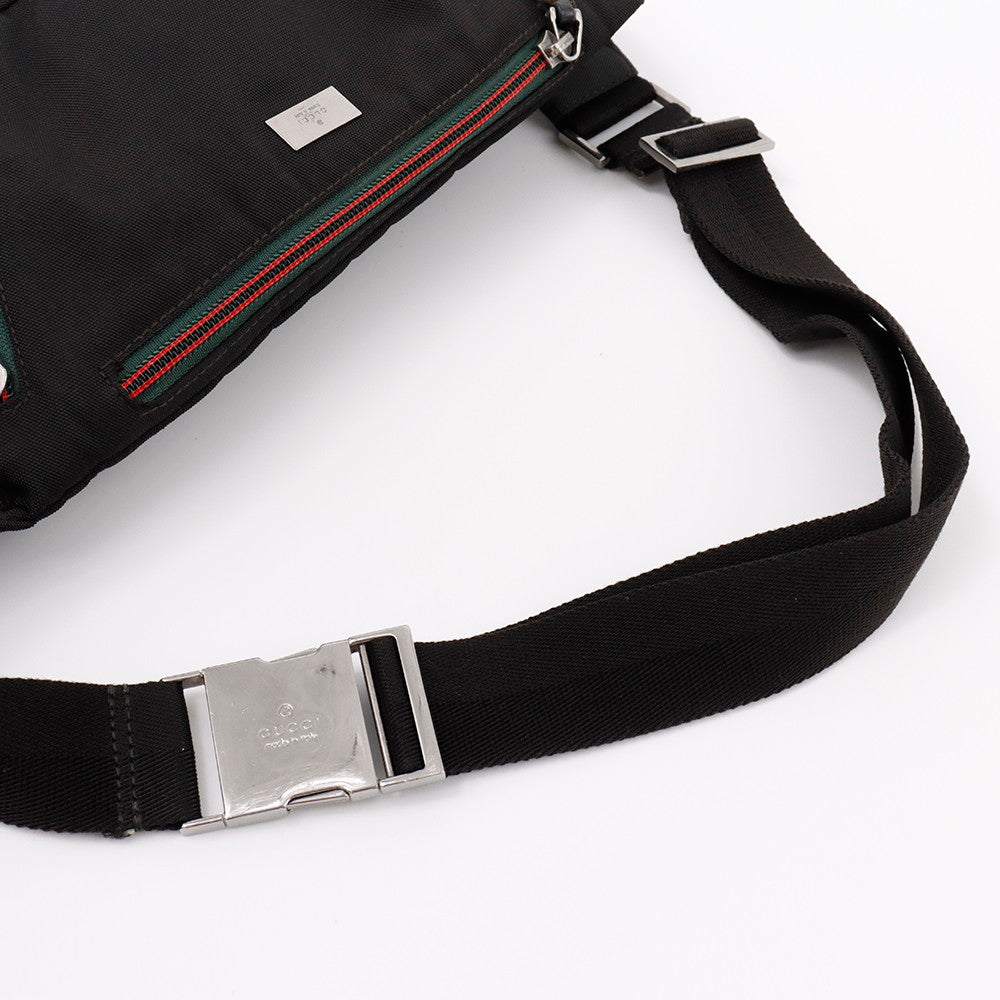 GUCCI シェリーライン ボディバッグ 黒 122350 Nylon